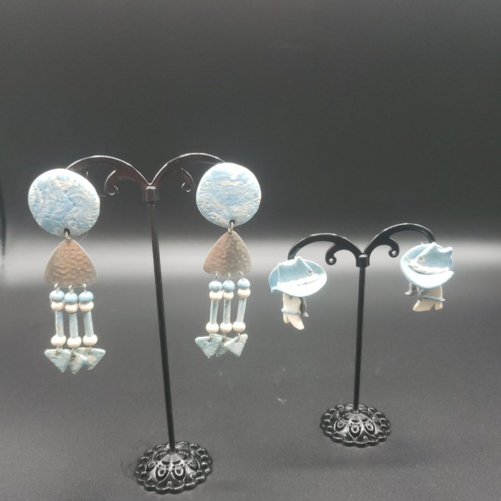 Two Pair of Western Style Earrings